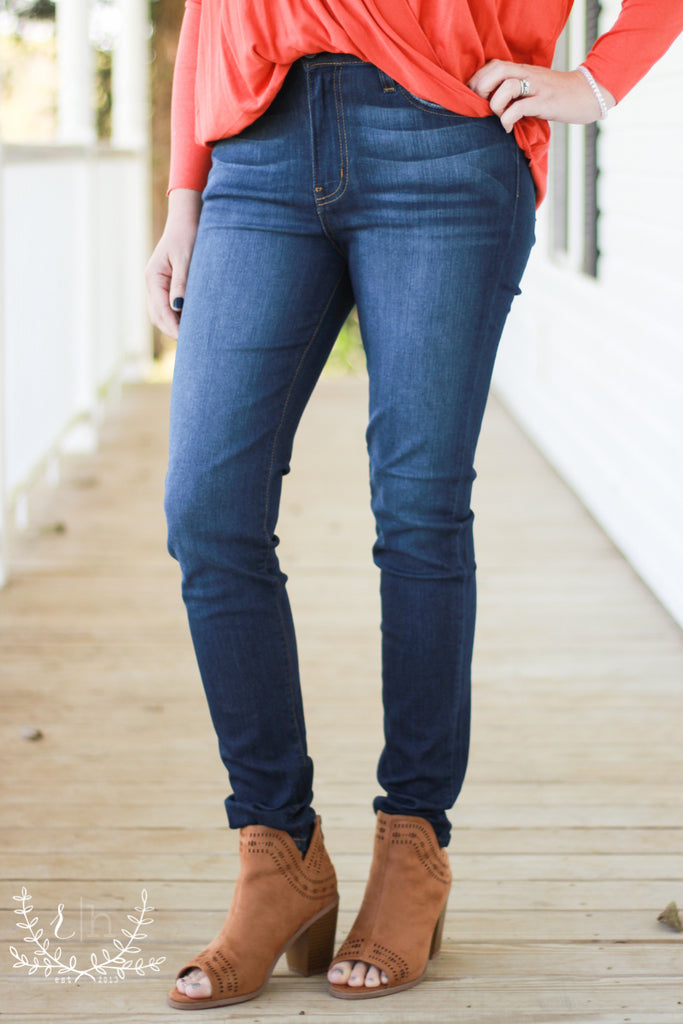 Clean Dark High Waist Judy Blue Denim Jeans