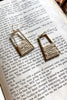 Iridescent Bead Stacked Gold Earrings