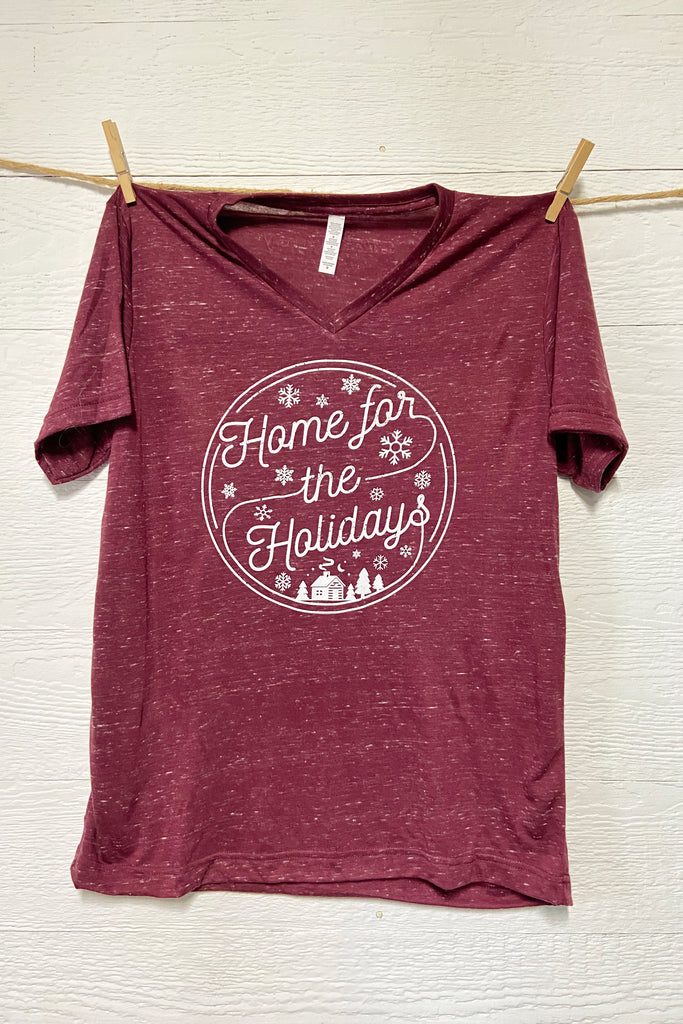 Home For The Holidays - White Print Graphic Tees & Sweatshirts