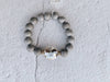 All is Calm Gray and Gold Beaded Bracelet