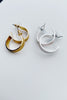 Small Matte Hoop Earrings - Gold or Silver