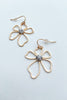 Gold & Marble Floral Earrings