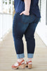 Curvy Clean Cut Dark Wash Denim Jeans